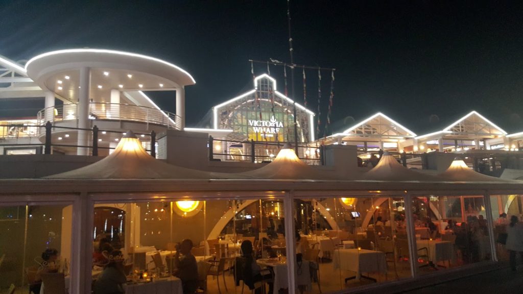 dinner at the warf, Cape Town