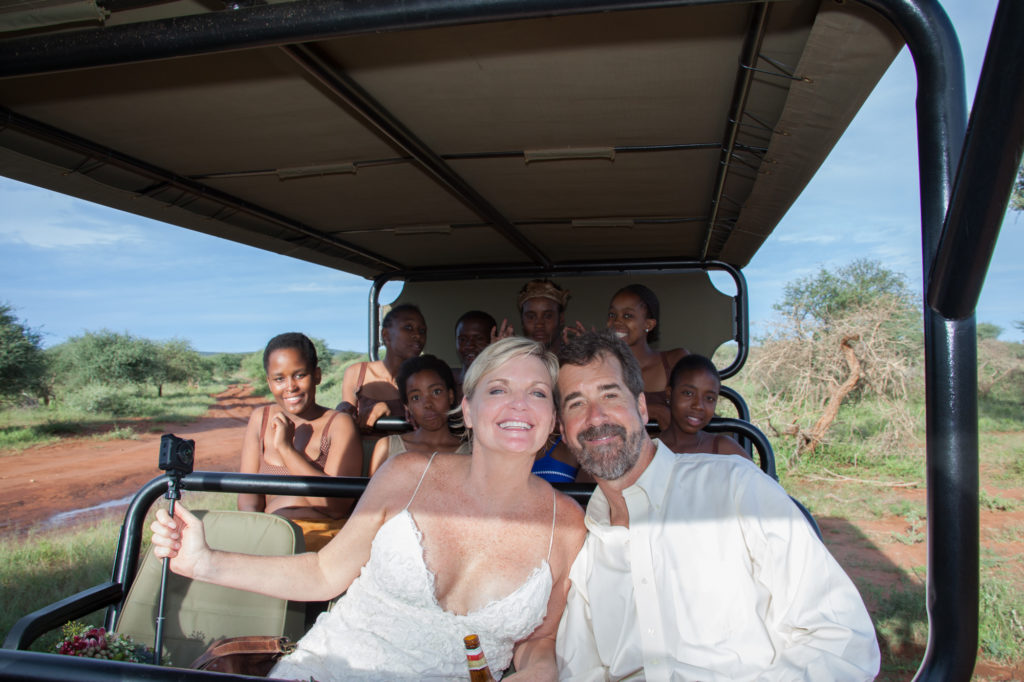 Bride and Groom on Safari